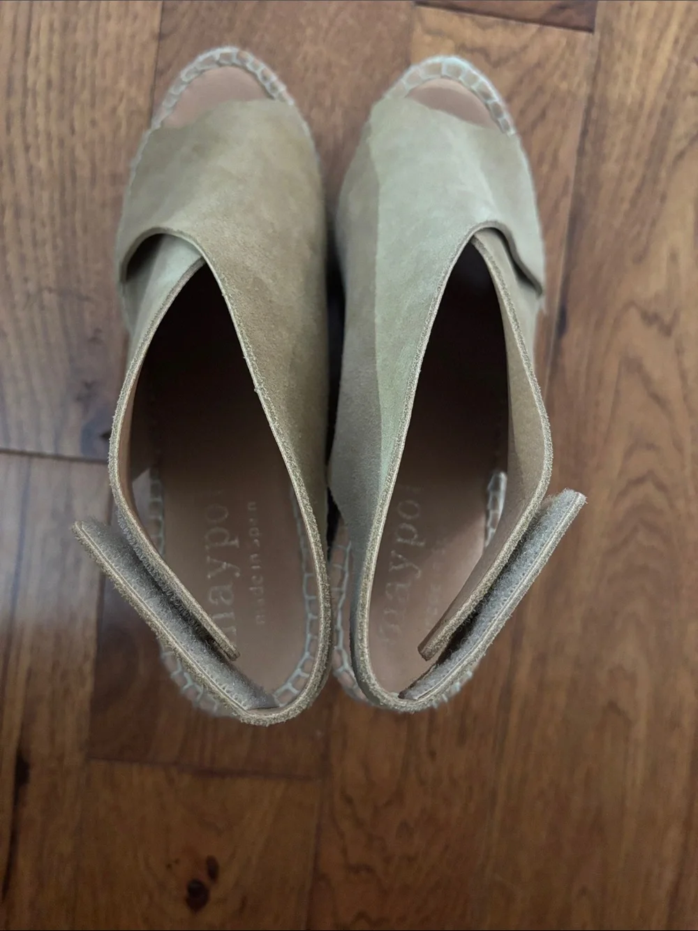 Maypol Taupe Wedges Handmade In Spain 38 New Condition